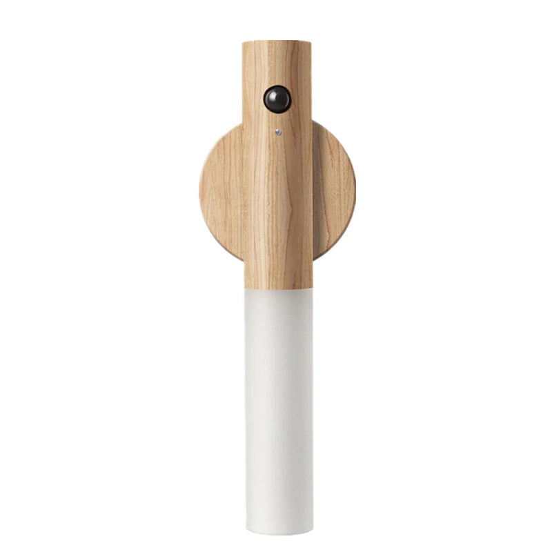LED Stablampe aus Holz mit Magnetbefestigung – Wiederaufladbare Wandlampe mit warmem Licht & tragbarem Design