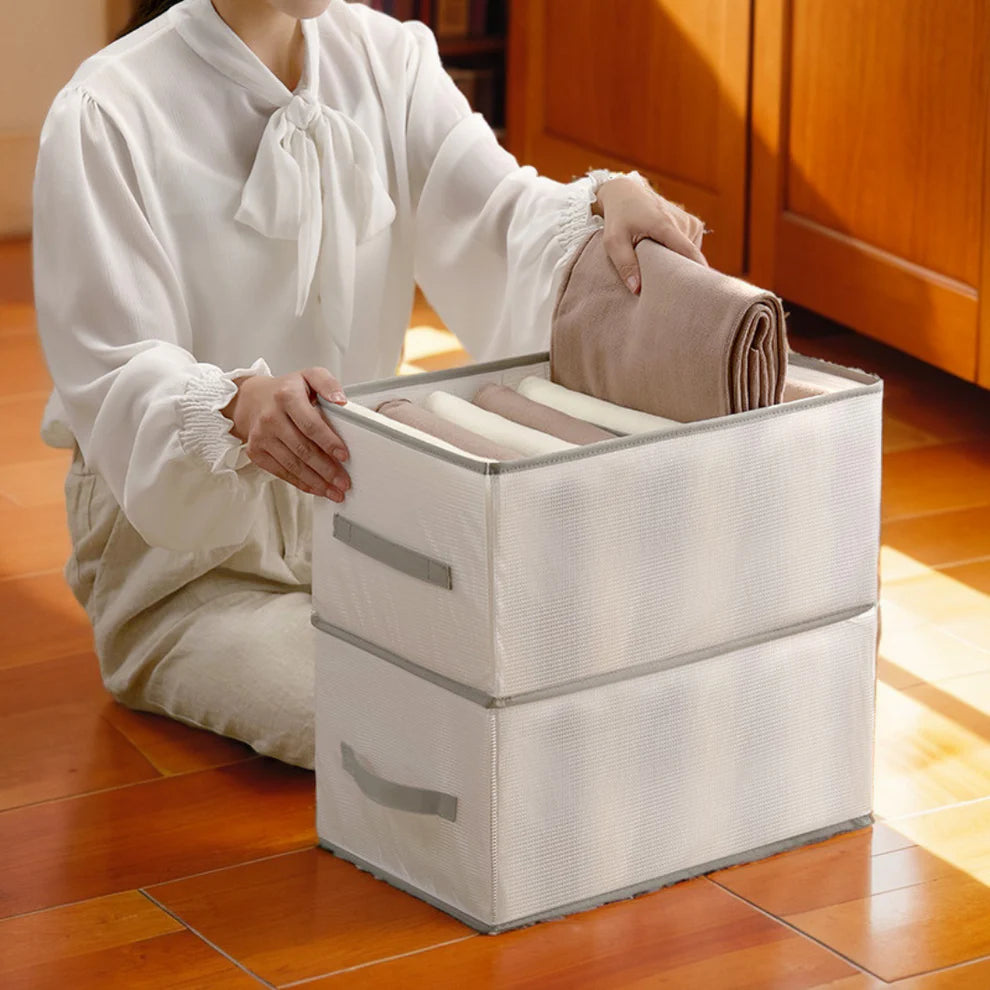 Aufbewahrungsboxen Kleidung – faltbare Organizer mit Fächern für Schrank & Kleiderschrank