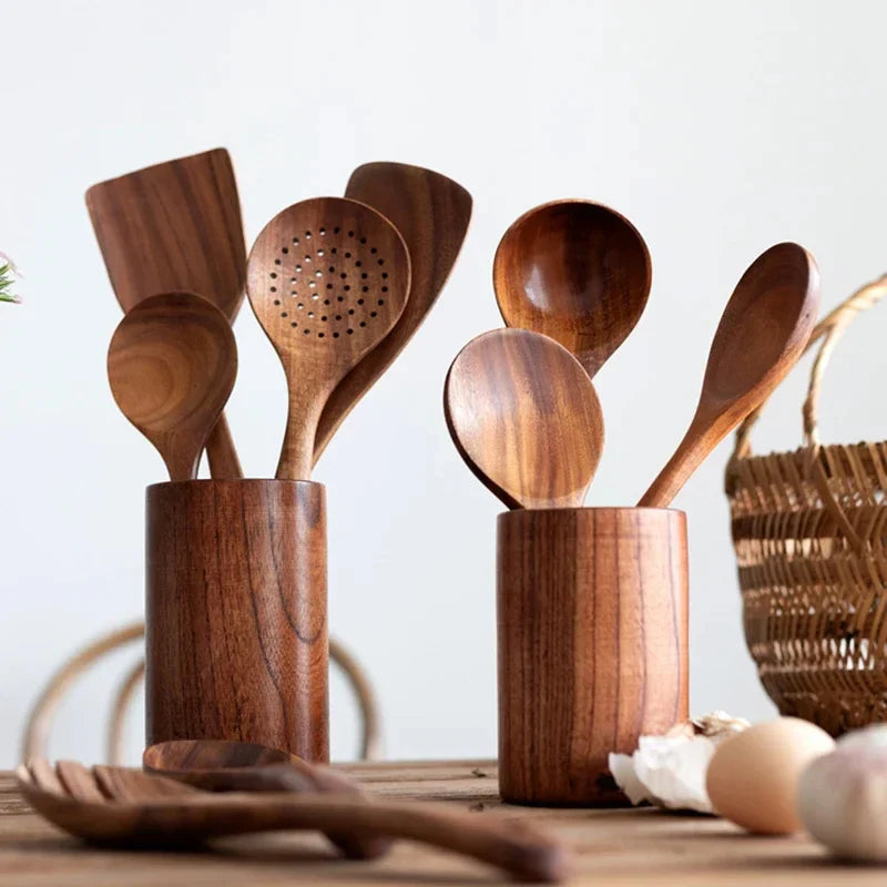 Küchenhelfer-Set aus Akazienholz – Natürlich, stilvoll & langlebig
