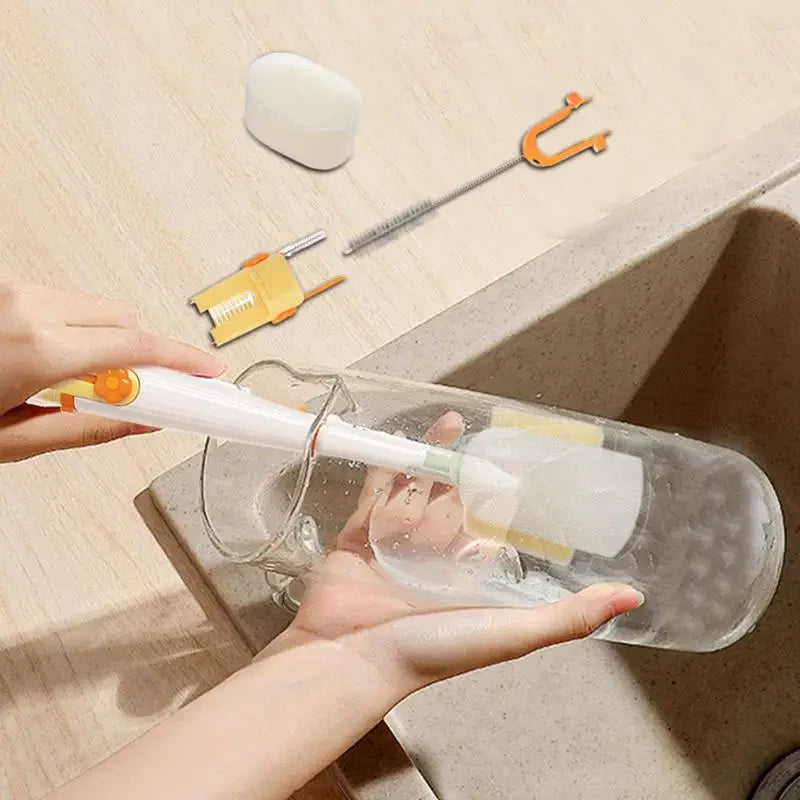 Flaschenbürste mit langem Griff – Küchenreiniger für Gläser, Becher & Babyflaschen