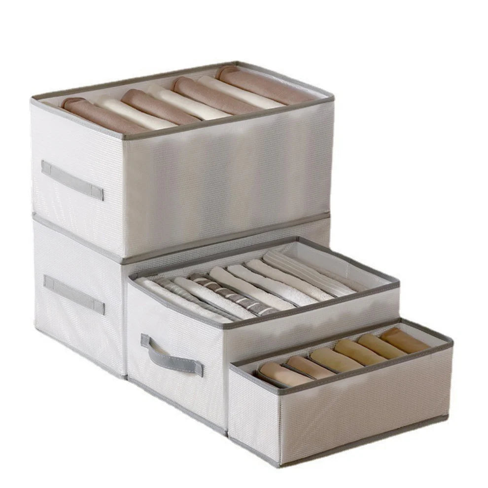 Aufbewahrungsboxen Kleidung – faltbare Organizer mit Fächern für Schrank & Kleiderschrank