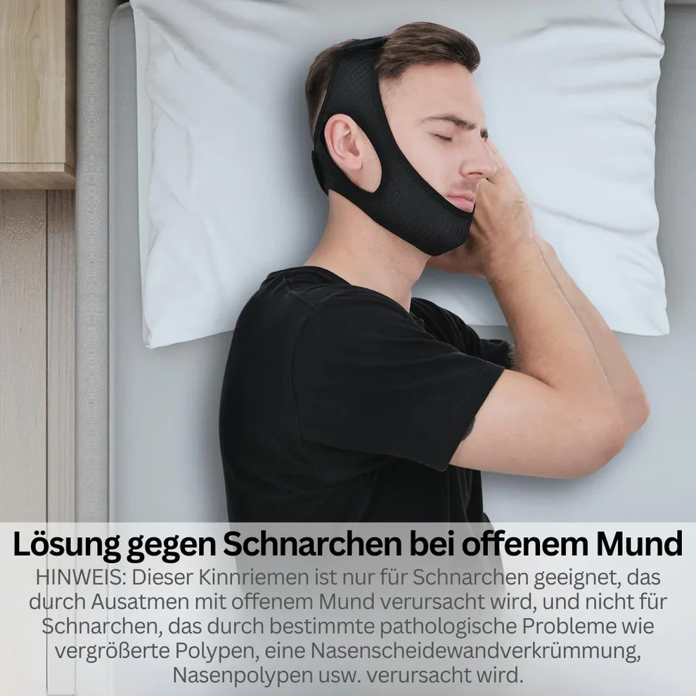 Verstellbarer Kinnriemen gegen Schnarchen – Für ruhigere Nächte & erholsamen Schlaf