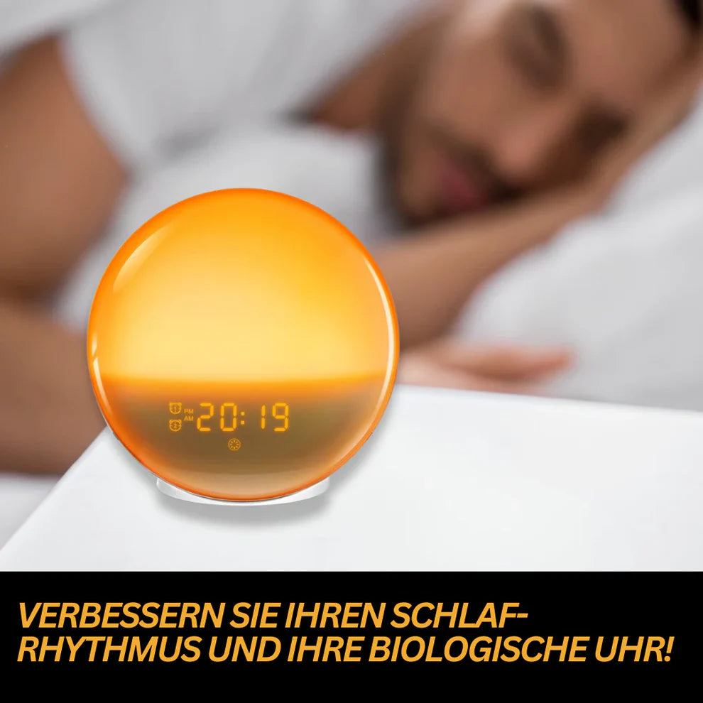 Lichtwecker mit Sonnenaufgang & Sonnenuntergang – Bluetooth, App-Steuerung, Radio & USB-Anschluss