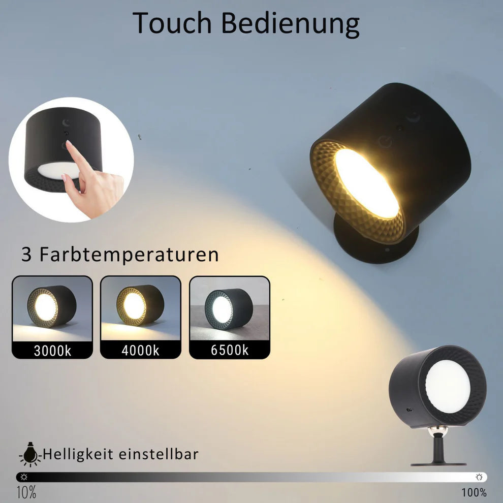 LED Tischlampe – Dimmbar mit Touch-Bedienung & 3 Farbtemperaturen 360°