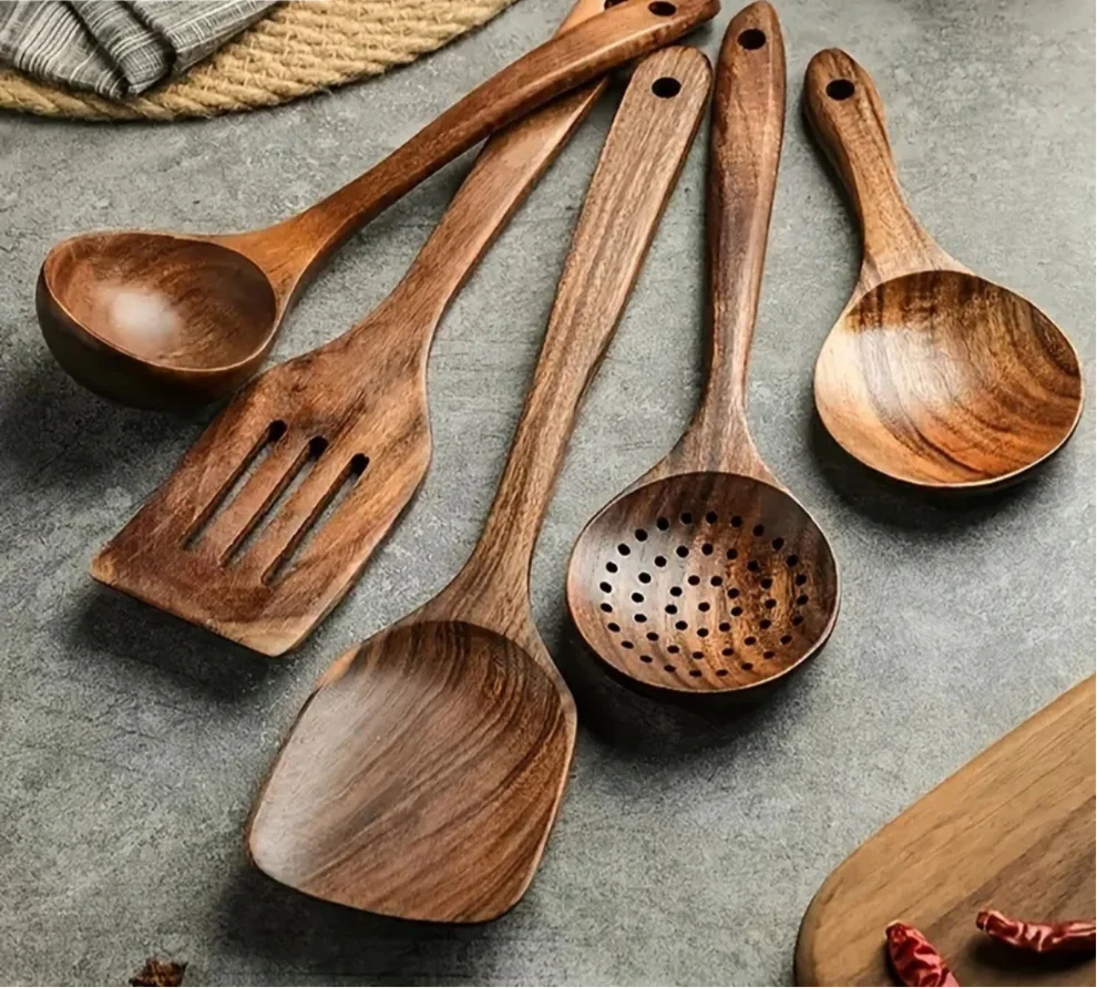 Küchenhelfer-Set aus Akazienholz – Natürlich, stilvoll & langlebig