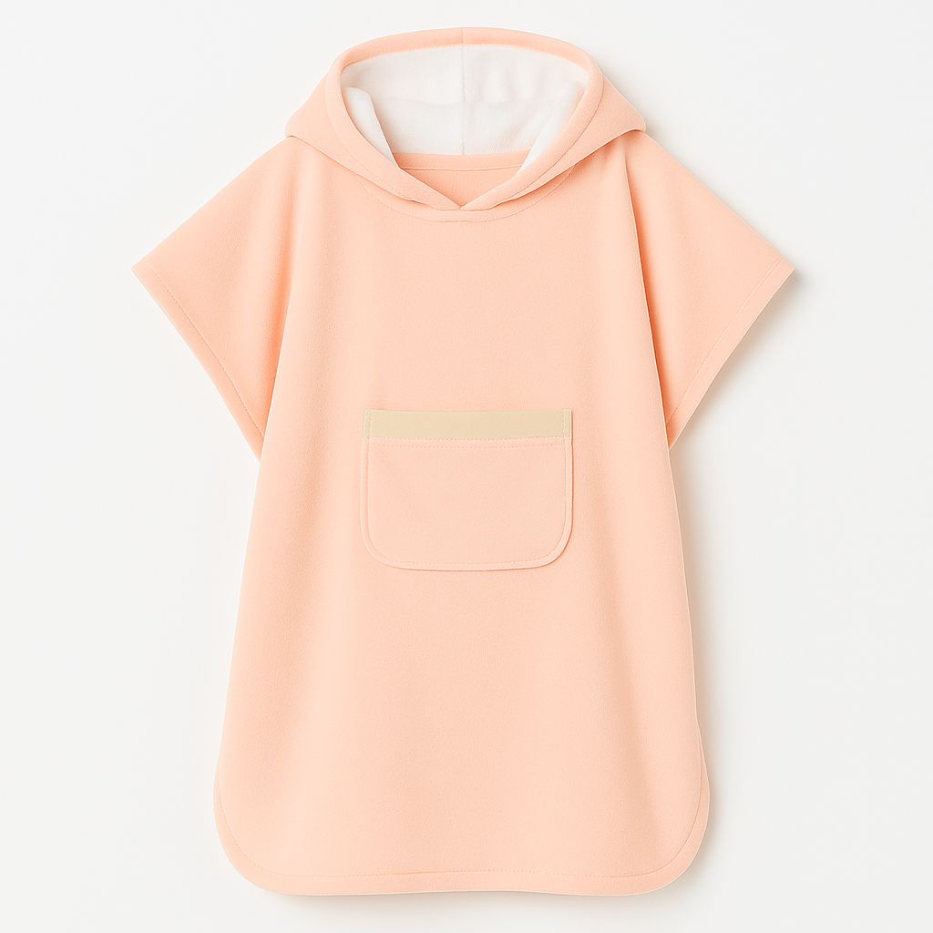 Mikrofaser Badeponcho mit Kapuze und Tasche – schnelltrocknend & gemütlich