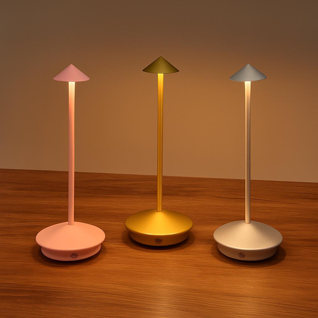 LED Tischlampe mit Touch-Steuerung – dimmbar & wiederaufladbar, modernes Design