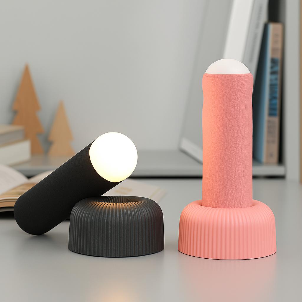 LED Tischlampe – dimmbare Stimmungsleuchte mit Stoffüberzug & modernem Design