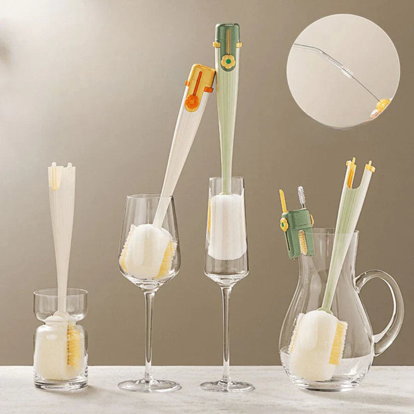 Flaschenbürste mit langem Griff – Küchenreiniger für Gläser, Becher & Babyflaschen