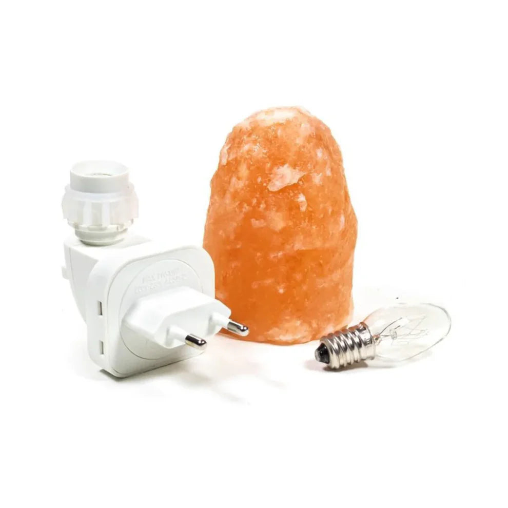 Himalaya Salzstein Stecklampe – Natürliche Wohlfühlbeleuchtung für dein Zuhause