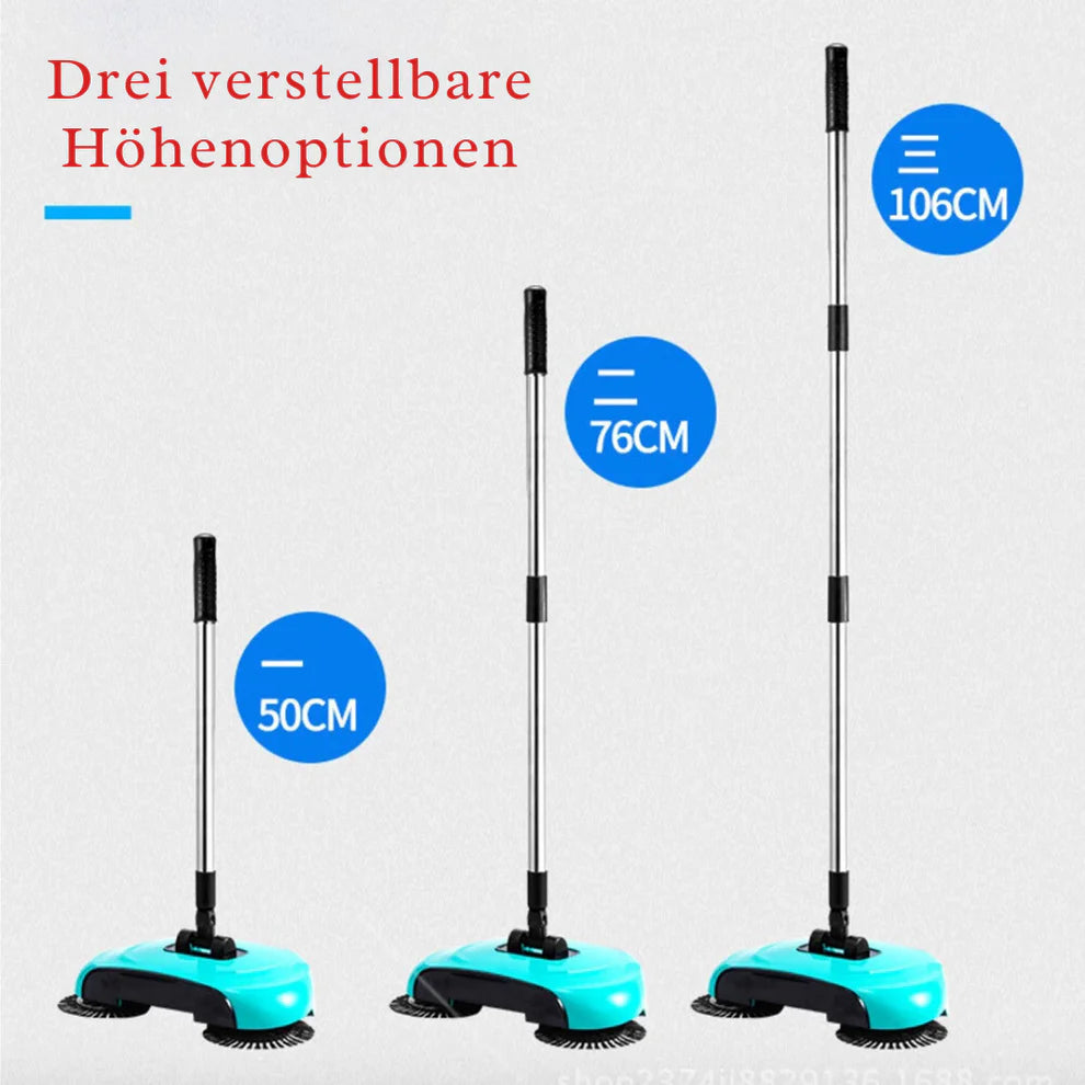 3-in-1 Handkehrer – Kehrbesen & Mopp für schnelle Bodenreinigung ohne Strom
