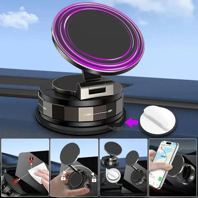 Magnetische Handyhalterung Auto – 360° drehbar, starker Halt, einfache Montage
