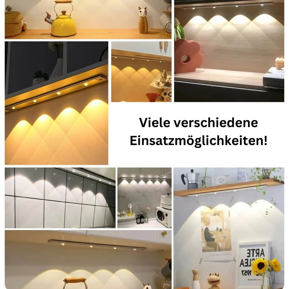LED Unterbauleuchte mit Bewegungssensor – kabellos & wiederaufladbar für Schrank, Küche & Flur