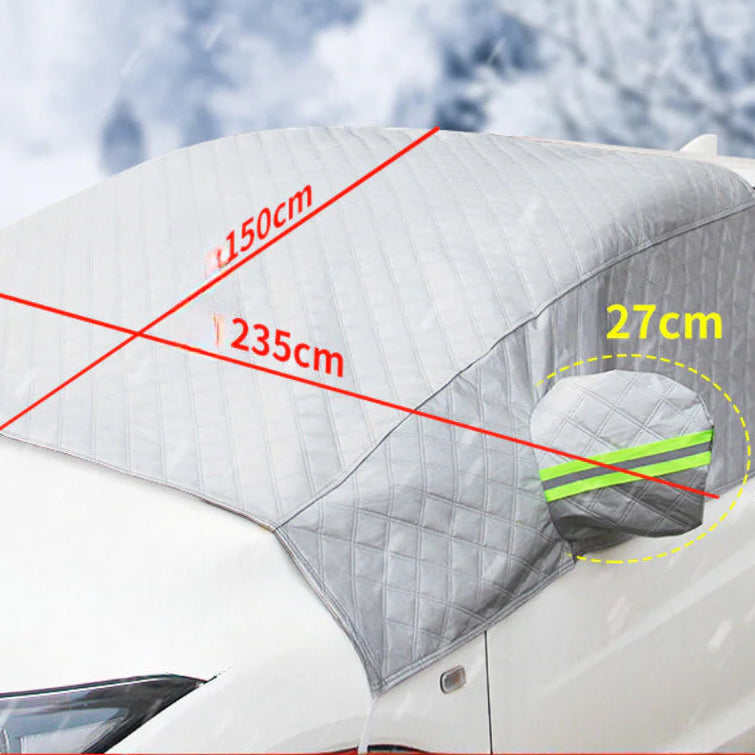Windschutzscheibenabdeckung für den Winter – 235 × 150 cm mit Spiegelabdeckung