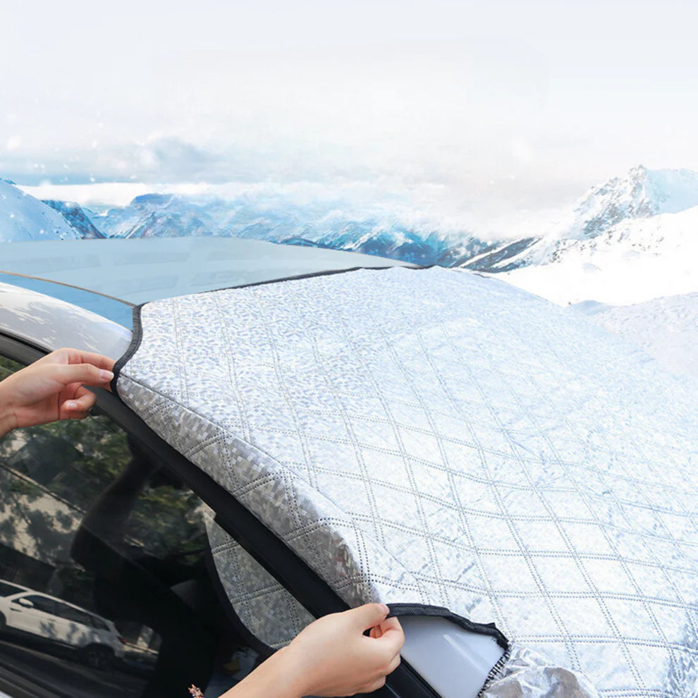 Windschutzscheibenabdeckung für den Winter – 235 × 150 cm mit Spiegelabdeckung
