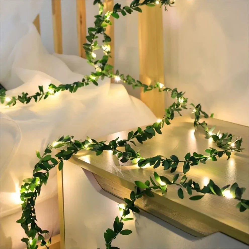LED Efeu-Lichterkette – warme Dekobeleuchtung mit Blättergirlande für ein gemütliches Zuhause