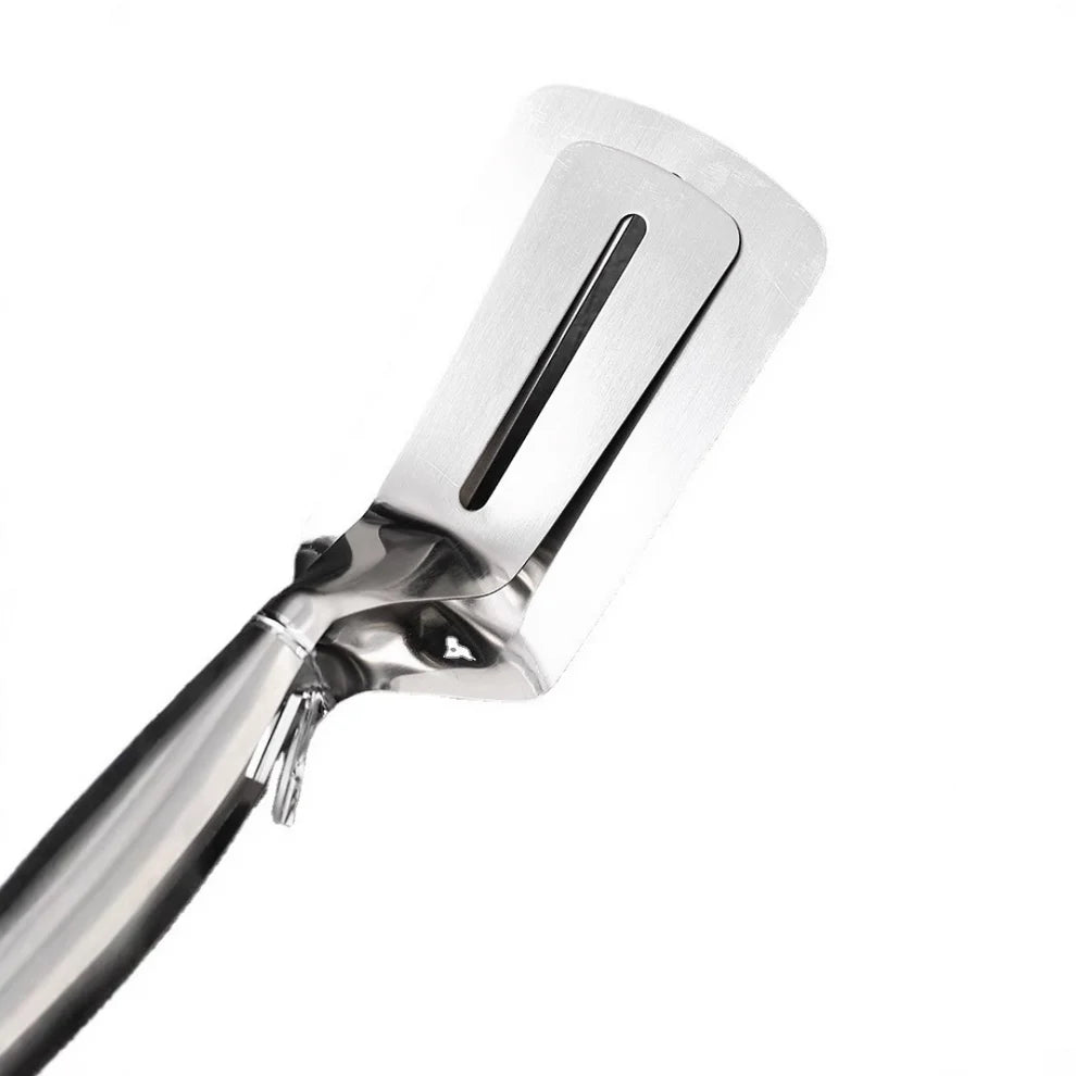 Edelstahl-Wendezange mit Schaufelspatel – 2-in-1 Küchenhelfer zum Braten & Servieren