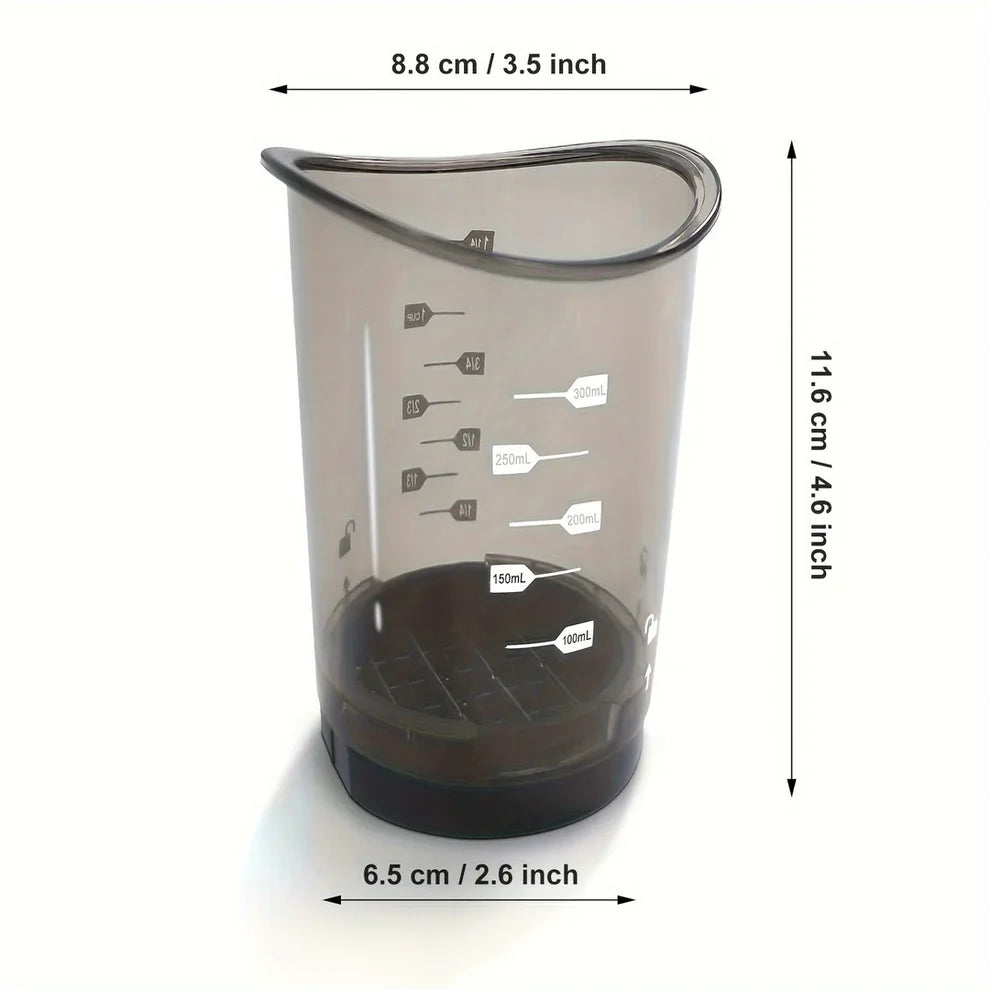 3-in-1 Gemüseschneider mit Messbecher – 300 ml & 3 Einsätze