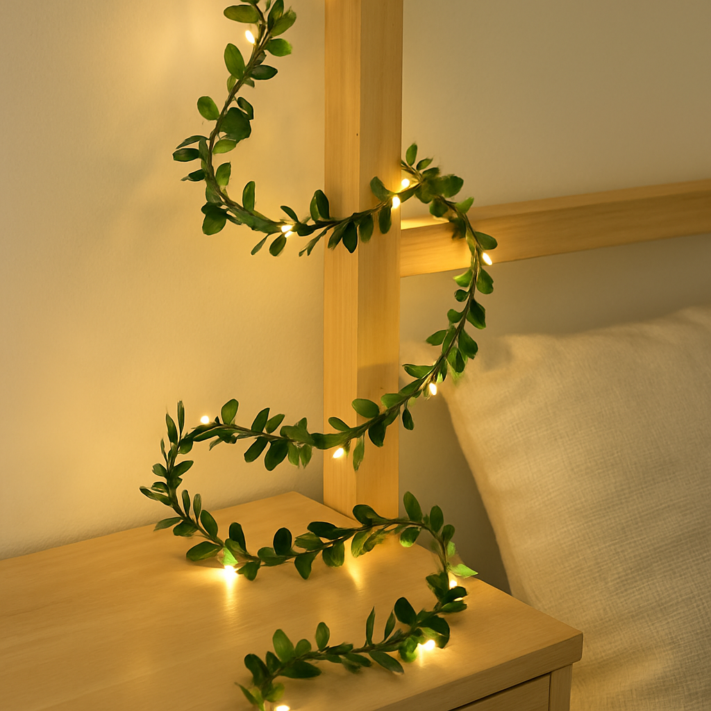 LED Efeu-Lichterkette – warme Dekobeleuchtung mit Blättergirlande für ein gemütliches Zuhause