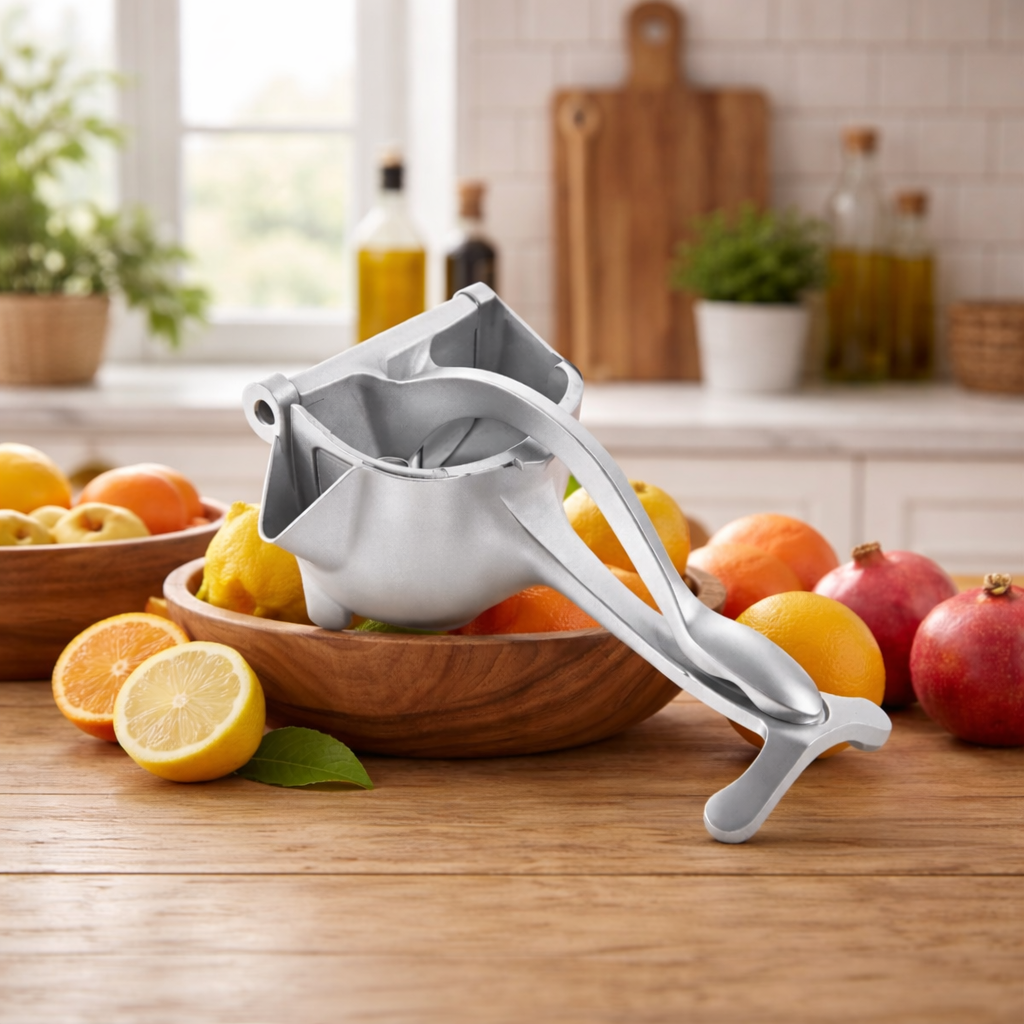 Aluminium Handentsafter – Manuelle Zitruspresse für Zitrusfrüchte, robust & leicht zu reinigen