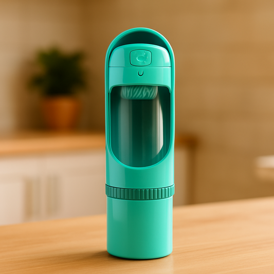 2-in-1 Hundetrinkflasche mit Futterbehälter – Tragbarer Wasserspender für unterwegs