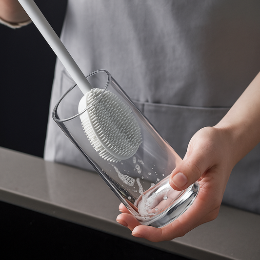 Silikon Flaschenreiniger 3er Set – flexible Reinigungsbürsten für Gläser, Becher & Karaffen