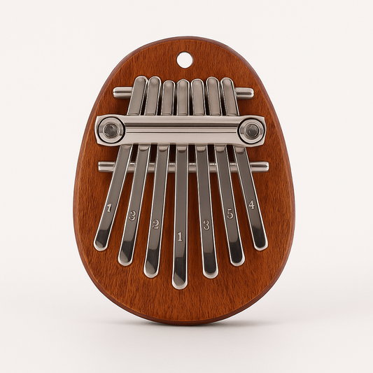 Mini Kalimba – tragbare Daumenklavier aus Holz mit 8 Klangzungen