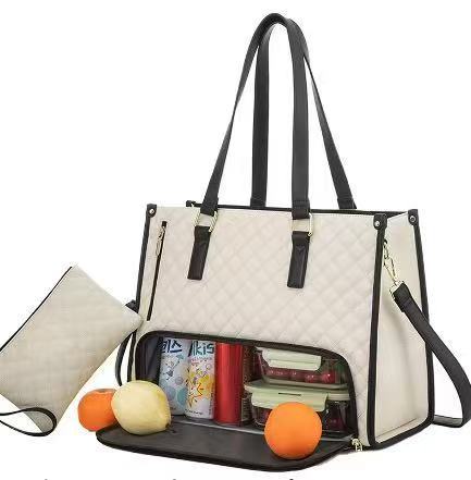 Elegante Handtasche mit integriertem Kühlfach – Kombi aus Alltagstasche und Lunchbag