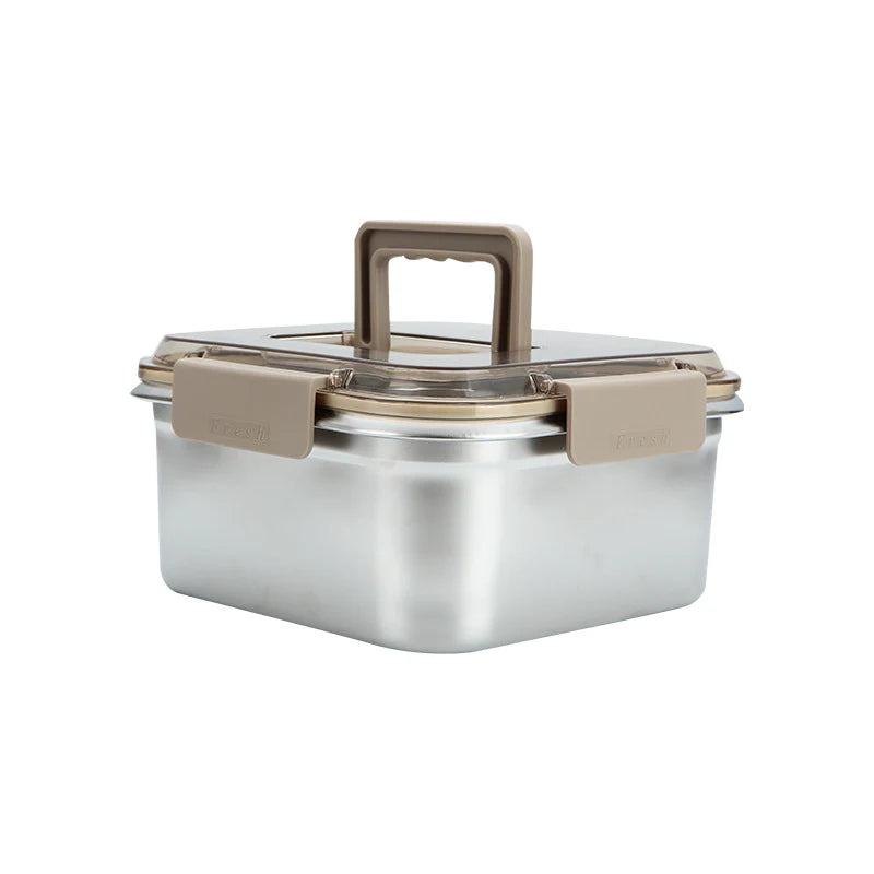 Edelstahl Frischhaltedosen – Auslaufsichere Vorratsbehälter mit Deckel für Meal Prep und Lebensmittelaufbewahrung
