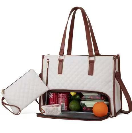 Elegante Handtasche mit integriertem Kühlfach – Kombi aus Alltagstasche und Lunchbag