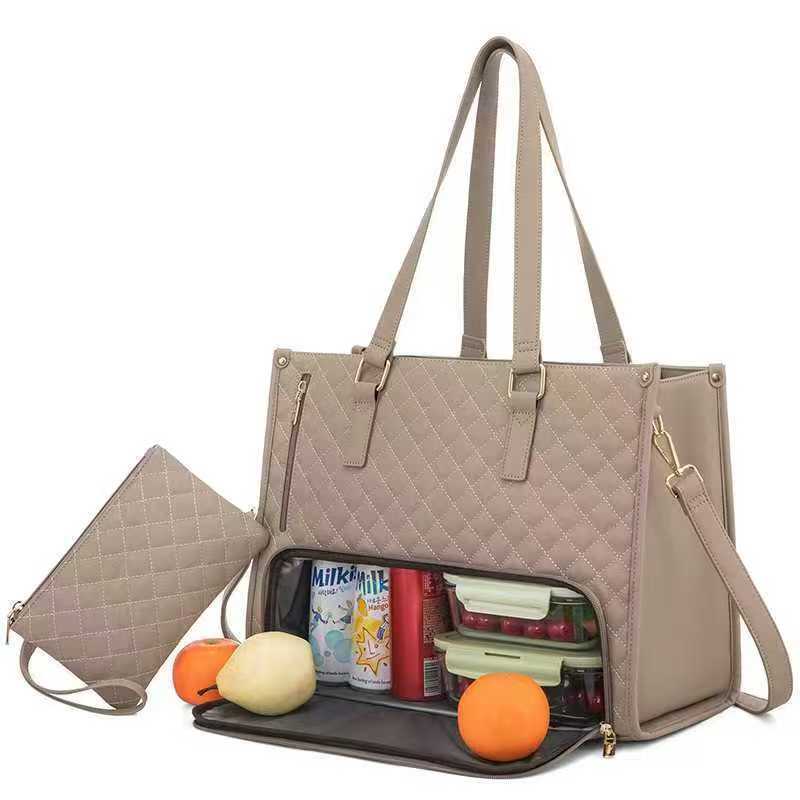 Elegante Handtasche mit integriertem Kühlfach – Kombi aus Alltagstasche und Lunchbag
