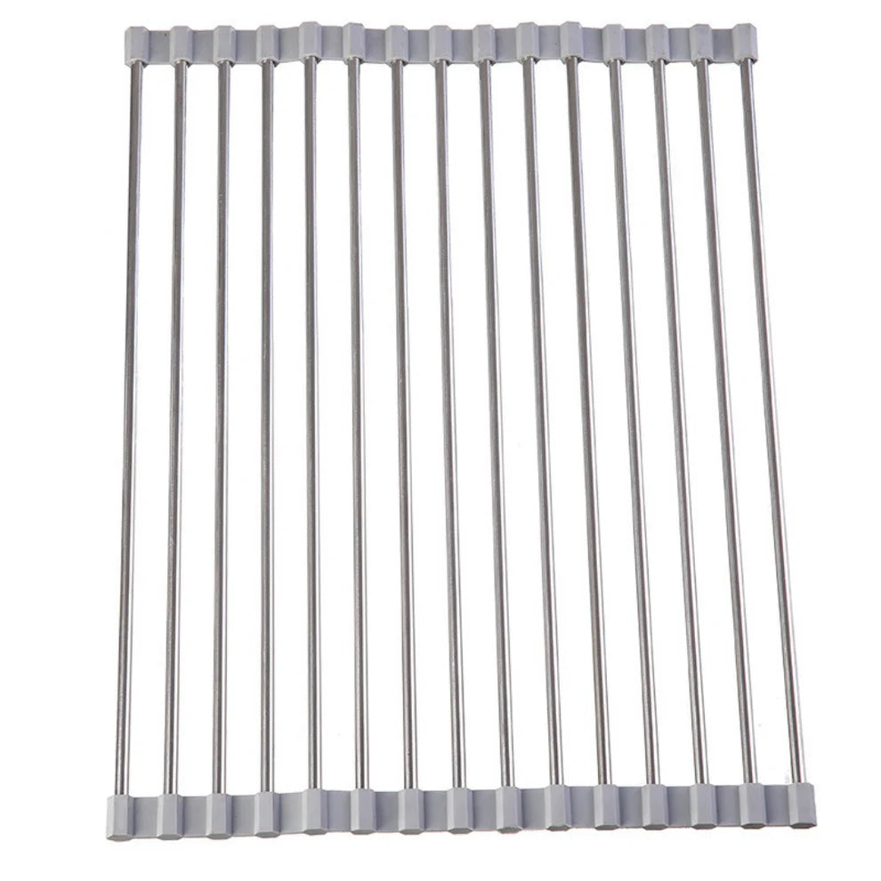 Ausrollbares Spülbeckenregal Aus Edelstahl Faltbares Abtropfgitter Für Küche Und Spüle Platzsparend Hygienisch