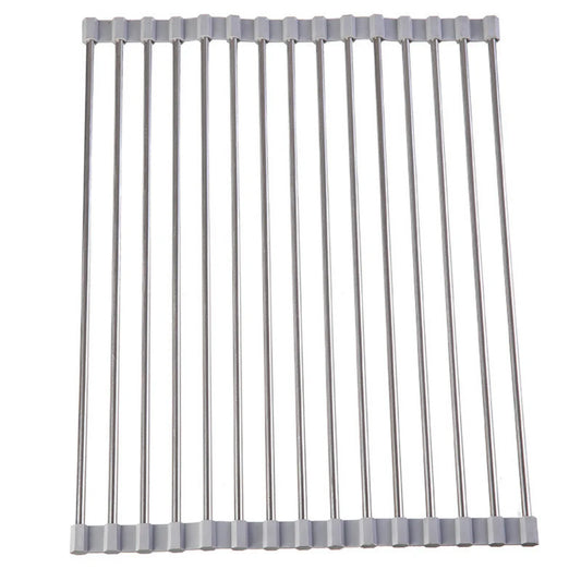 Ausrollbares Spülbeckenregal Aus Edelstahl Faltbares Abtropfgitter Für Küche Und Spüle Platzsparend Hygienisch