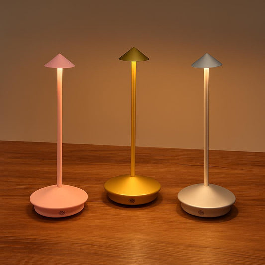 LED Tischlampe mit Touch-Steuerung – dimmbar & wiederaufladbar, modernes Design