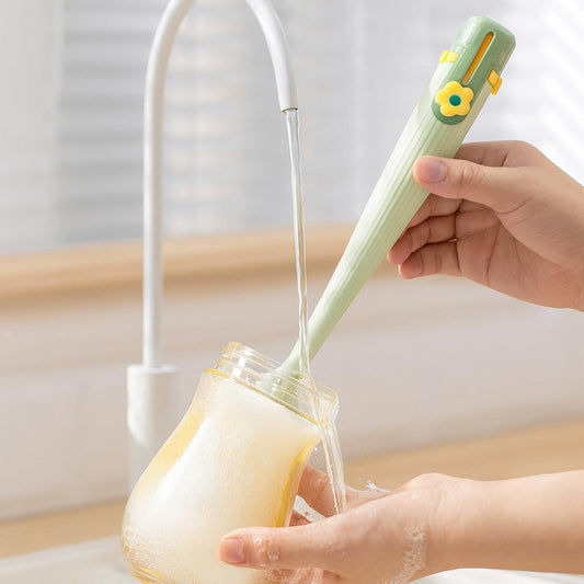 Flaschenbürste mit langem Griff – Küchenreiniger für Gläser, Becher & Babyflaschen