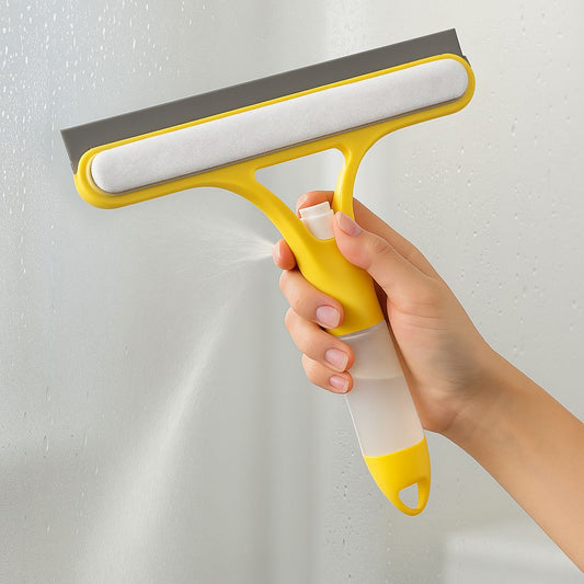 3-in-1 Fensterreiniger mit Wassertank – Sprüher, Schwamm & Abzieher in einem