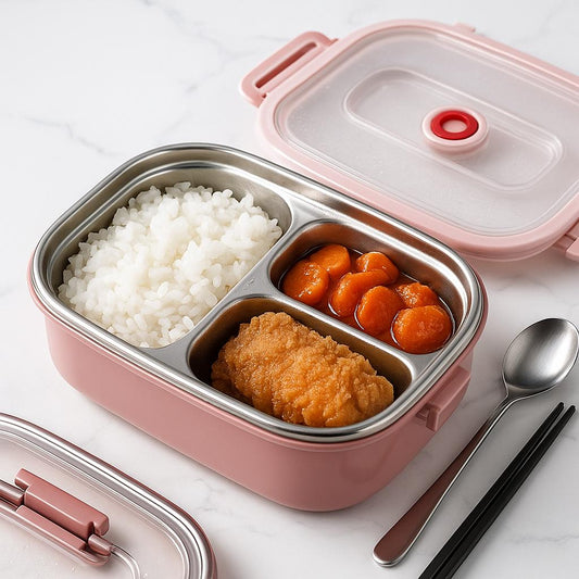 Thermo-Lunchbox mit Edelstahl-Einsatz & mehreren Fächern – Auslaufsicher & warmhaltend