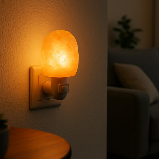 Himalaya Salzstein Stecklampe – Natürliche Wohlfühlbeleuchtung für dein Zuhause