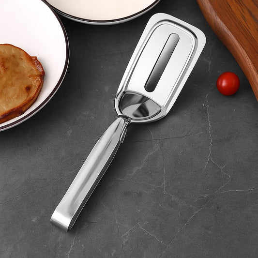 Edelstahl-Wendezange mit Schaufelspatel – 2-in-1 Küchenhelfer zum Braten & Servieren