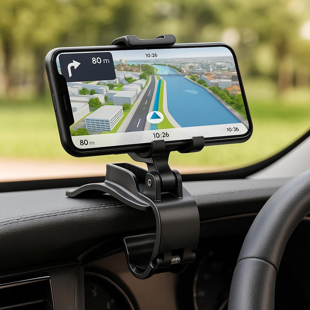 360° Armaturenbrett-Handyhalterung fürs Auto – rutschfeste Smartphone-Halterung mit Clip-System