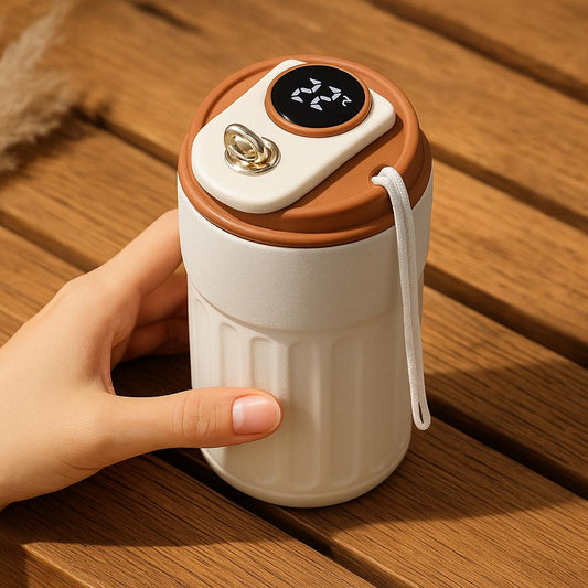 Thermo-Trinkbecher mit Temperaturanzeige – stilvoller Isolierbecher für unterwegs