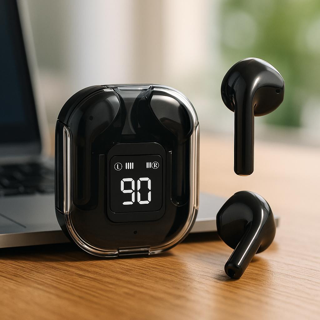 Kabellose In-Ear Kopfhörer mit Ladeetui und LED-Anzeige