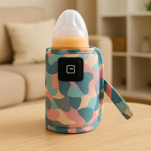 Mobiler Flaschenwärmer mit Temperaturanzeige – tragbare Heizhülle für Babyflaschen