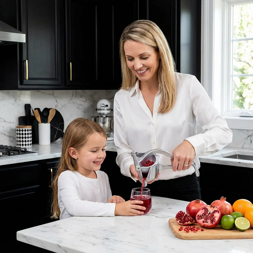 Aluminium Handentsafter – Manuelle Zitruspresse für Zitrusfrüchte, robust & leicht zu reinigen