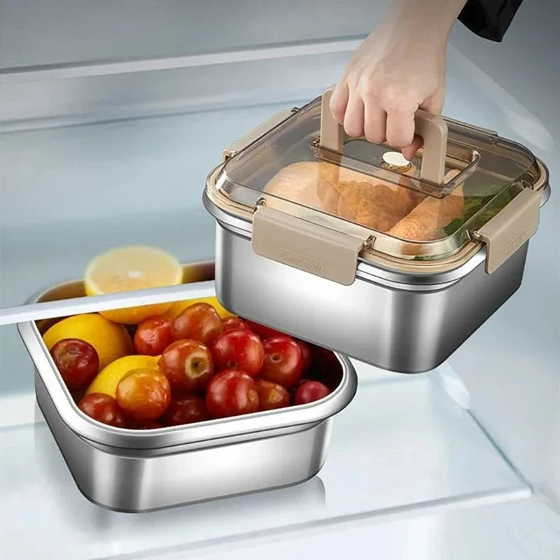 Edelstahl Frischhaltedosen – Auslaufsichere Vorratsbehälter mit Deckel für Meal Prep und Lebensmittelaufbewahrung
